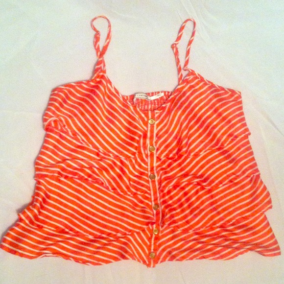 ✋🚫BUNDLED🚫✋Orange & White Striped Top