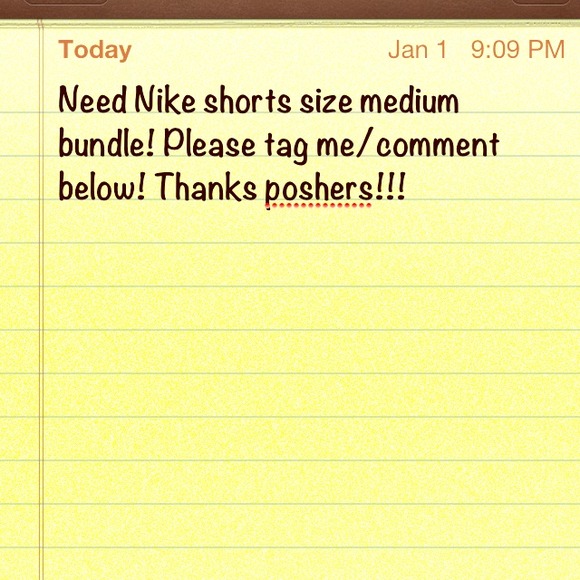 Nike shorts needed!