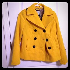 Like new size small Old Navy mustard yellow coat