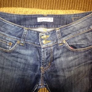 Red Engine blue jeans