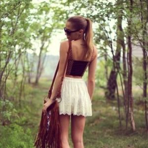 Skirts - ❗LAST ONE❗New Cream Flower Lace Skater Skirt Skirts - ❗LAST ONE❗New Cream Flower Lace Skater Skirt
