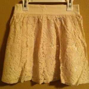 Skirts - ❗LAST ONE❗New Cream Flower Lace Skater Skirt Skirts - ❗LAST ONE❗New Cream Flower Lace Skater Skirt
