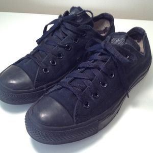 RESERVED All Black Converse All Stars