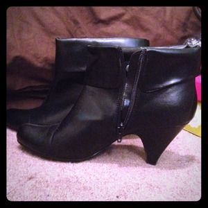 Black Leather Ankle Boot