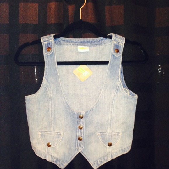 Blue jean blazer.