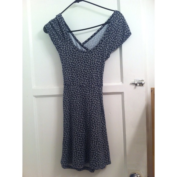 brandy Bethan dress with navy flowers
