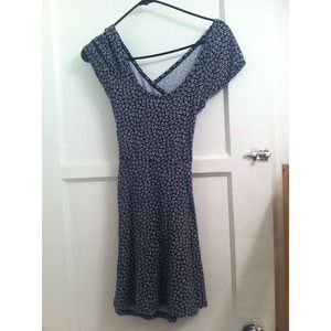 brandy Bethan dress with navy flowers