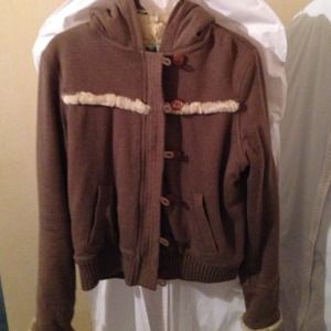 BROWN FUR LINED JUICY COUTURE JACKET