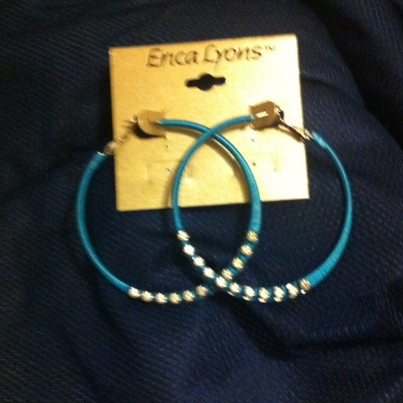Blue diamond earrings