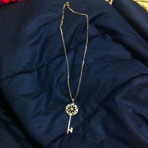 Diamond key necklace