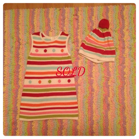Gymboree Cozy Cutie sweater dress matching hat. 3