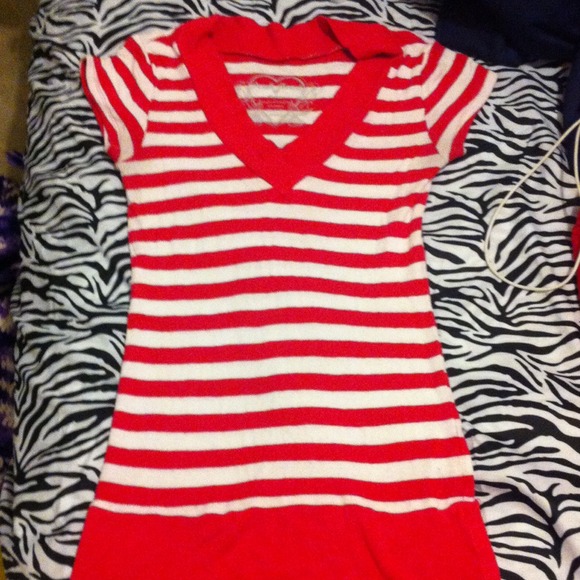 Pink and white womens shirt