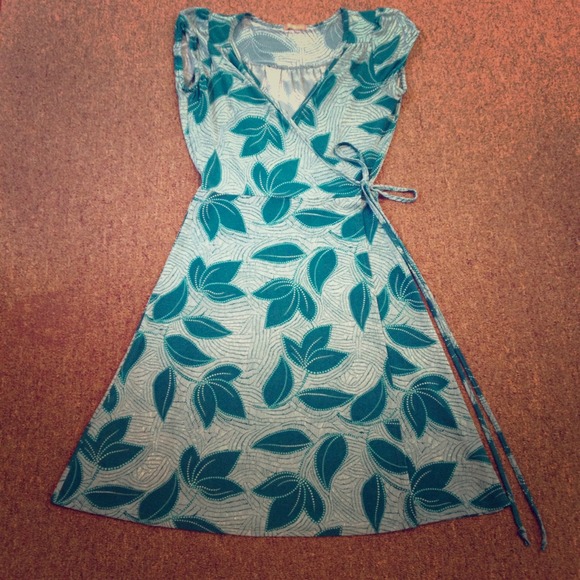 Teal Wrap Around Dress