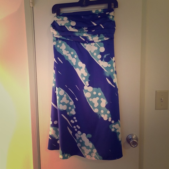 Silky strapless dress