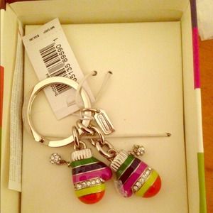 Coach mitten key chain