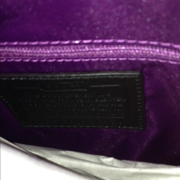 NWT sequin coach doctors bag black on black