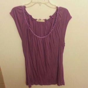 Purple ruffle shirt