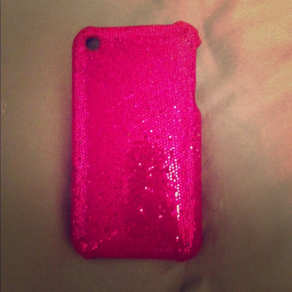 iPhone 4/4s case Pink Glitter Snap On