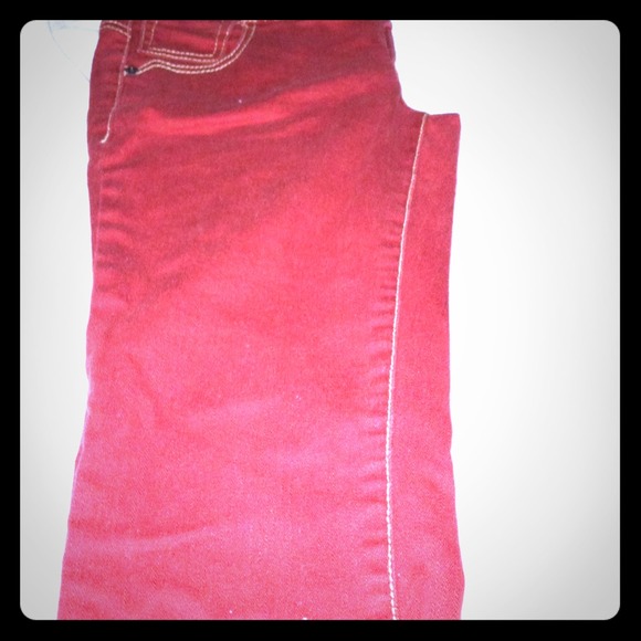 Long Red Jeans