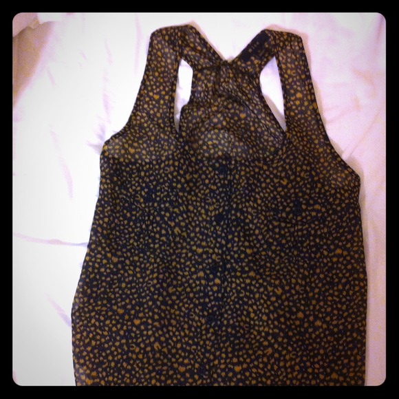 NWOT Cheetah print racer back top