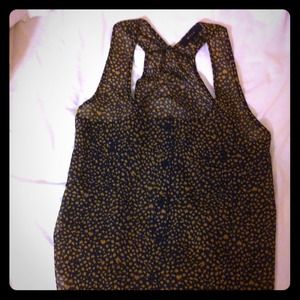 NWOT Cheetah print racer back top