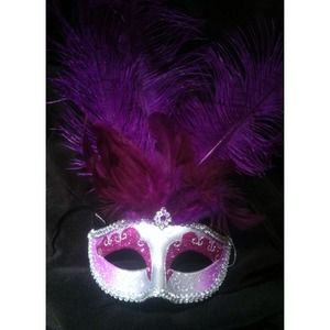 Purple/Silver Mardi Gras Mask