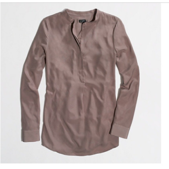 draped popover j. Crew shirt/ crystal necklace