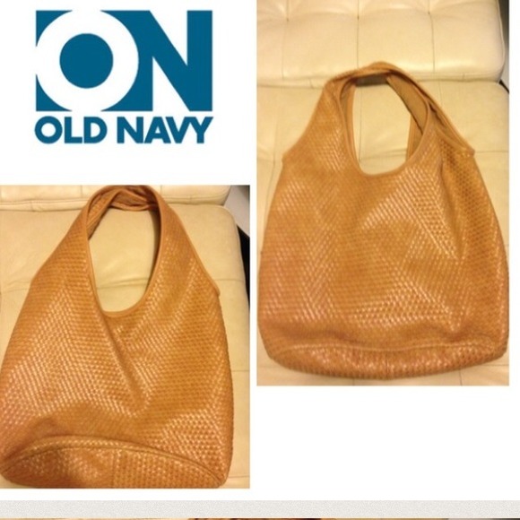 Old navy tan weaved handbag