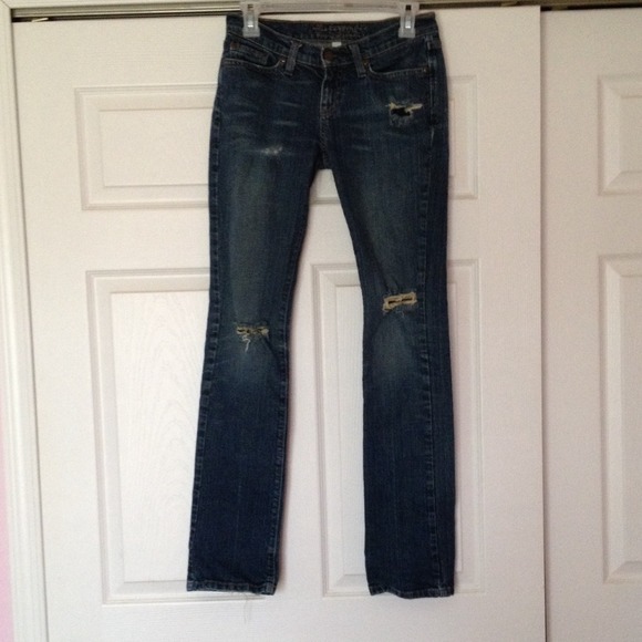 Abercrombie and Fitch worn look straight jeans