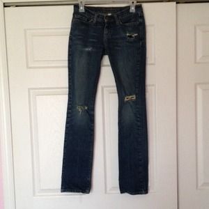 Abercrombie and Fitch worn look straight jeans