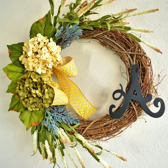 hand made monogram wreaths