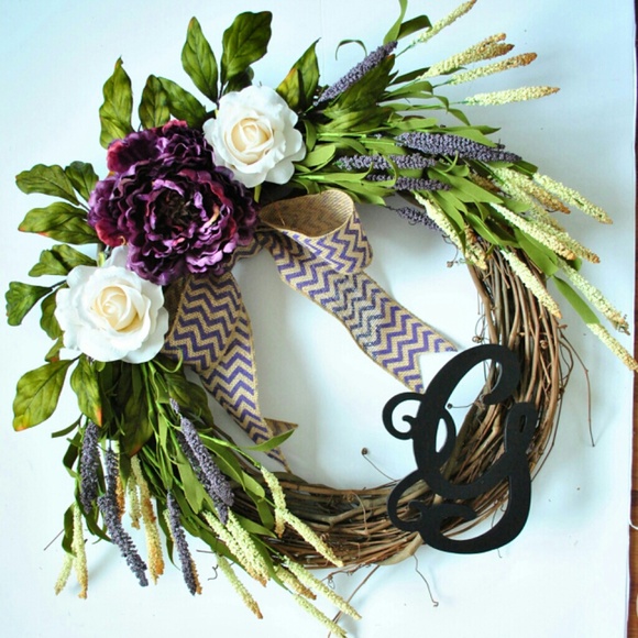 hand made monogram wreaths