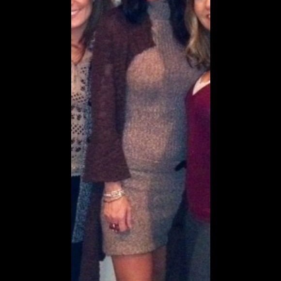 Sweater dress with long sweater