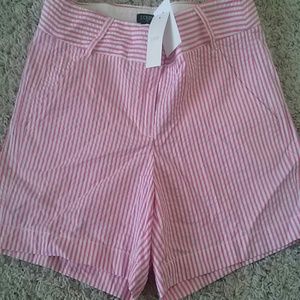 J. Crew Pink Seersucker shorts
