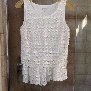 Loft cream lace top