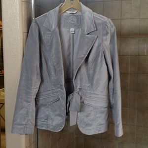 Silver, velvet blazer