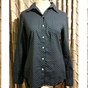 BUNDLE-  gap button up, red sweater, & loft tank.