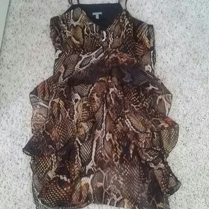 Snake skin party top