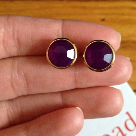 Kate spade large purple studs