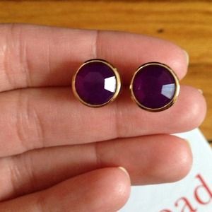 Kate spade large purple studs