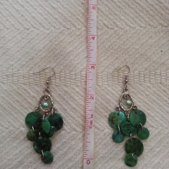 Emerald chandelier earrings