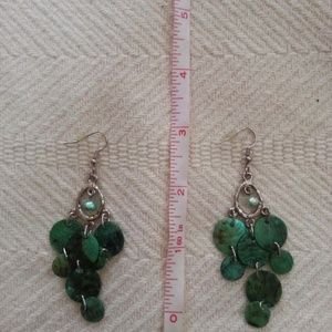 Emerald chandelier earrings