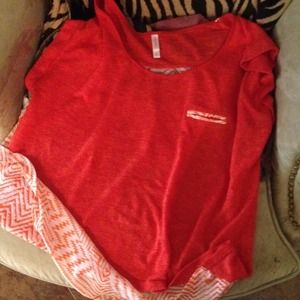 Xhilaration top hi-Lo with sheer back