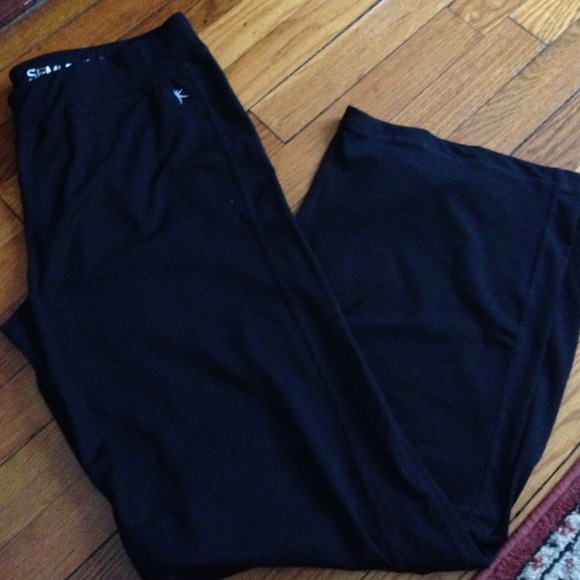 Black danskin wide legged work out pants