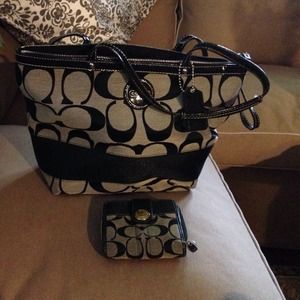 Coach bag and matching wallet