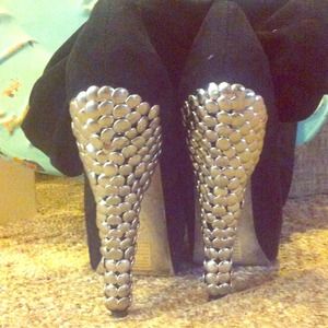 Black thigh high boots