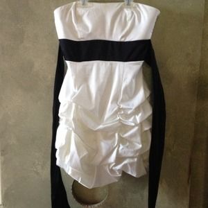 Homecoming dress! White and black, size 6.