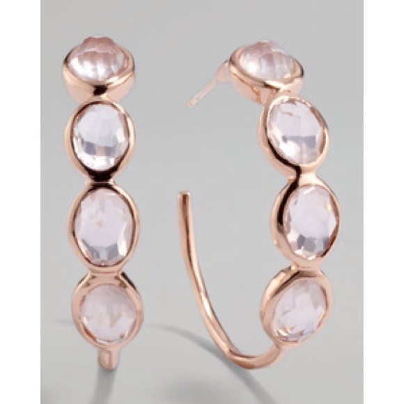 Reduced!Authentic 4 stone rose gold ippolita hoop