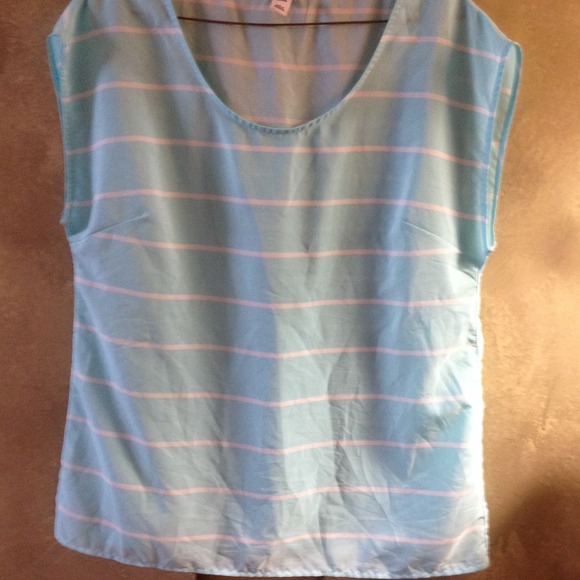 Blue and white stripe top!