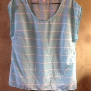 Blue and white stripe top!